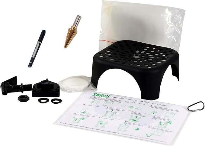 Snap! Cold Brew Do-it-Yourself Kit 22L/5 Gallon Capacity Instructions Black/white Cold Brew Coffee Set BVCBRBDIK02