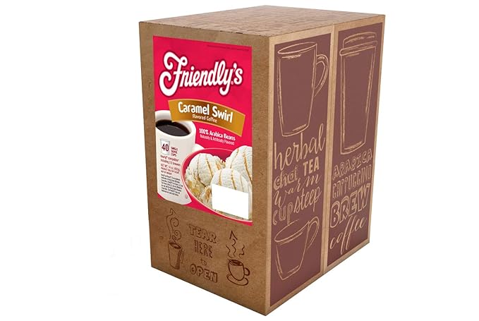 Friendly's Caramel Flavored Coffee Pods for Keurig K Cup Brewers Caramel Swirl 40 Count (Pack of 1)