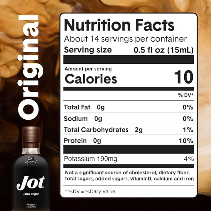 Jot Coffee Concentrate (Gift Set) High Caffeine Cold Brew Coffee Concentrate Liquid for Iced Coffees Instant Espresso Hot or Cold Instant Coffees - Makes 14 Cups 150mg Caffeine/Tbsp Sugar Free