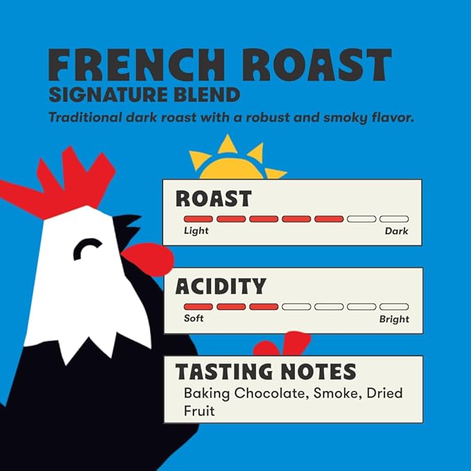 Peace Coffee French Roast Whole Bean Coffee Dark Roast 5 lb Organic Fair Trade Nutty Bold Flavor Shade Grown Fresh Roasted