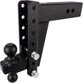 BulletProof Hitches - 3.0 Adjustable Heavy Duty Trailer Hitch (22000 lb. Rating) - 8 Drop/Rise Trailer Hitch with 2 &amp 2-5/16 Dual Ball - Powder Coat Solid Steel Corrosion-Resistant