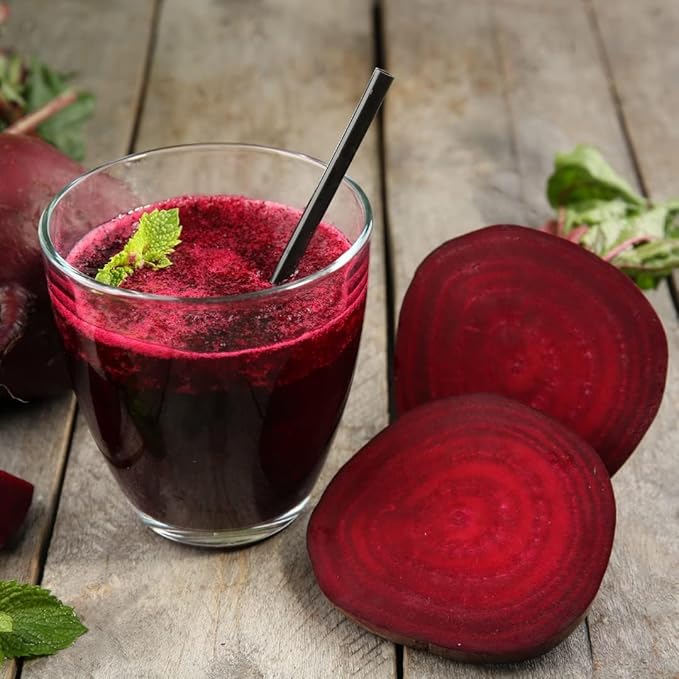 Organic Red Beet + Juice by Pure Anatolia - USDA Organic Gluten Free Vegan No Preservatives Non GMO Rich in Vitamin C Immunity Boosting - Reusable 6 Glass Bottles of 32 fl oz.