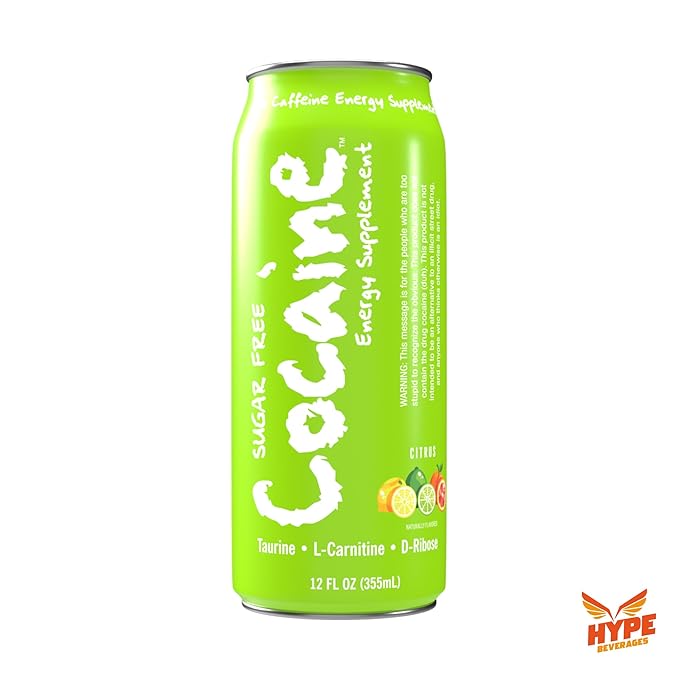 Hype Beverages Official 280mg Caffeine Energy Drink Sparkling Citrus Sugar Free - Energy Boost with Healthy Energy Drinks with Vitamin C B6 B12 &amp Antioxidants (12 Fl Oz Pack of 12)
