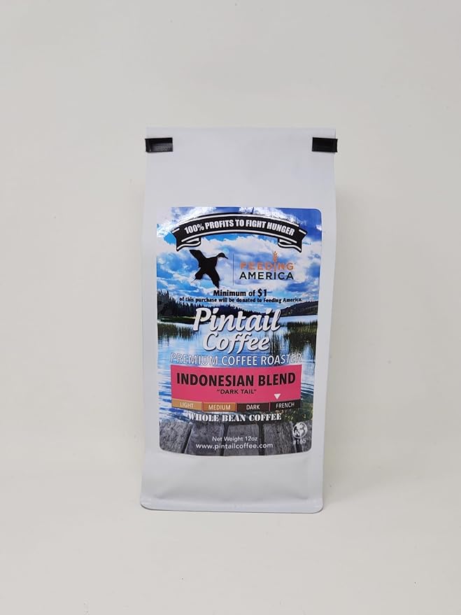 Pintail Coffee – Indonesian Dark-Tail Whole Bean Dark Roast Coffee 12 Oz. Bag