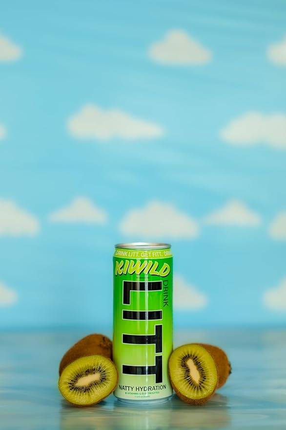 DRINK LITT KIWILD | KIWI | Natty Hydration | Natural Electrolytes | B Vitamins | 11 oz (Pack Of 12)