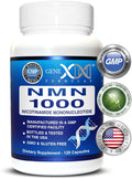 Genex Formulas NMN 1000mg - 99% Pure Shelf Stabilized Supplement Capsules for Increased NAD Levels &amp Healthy Aging GMP Certified 1000mg per Serving 120 Capsules