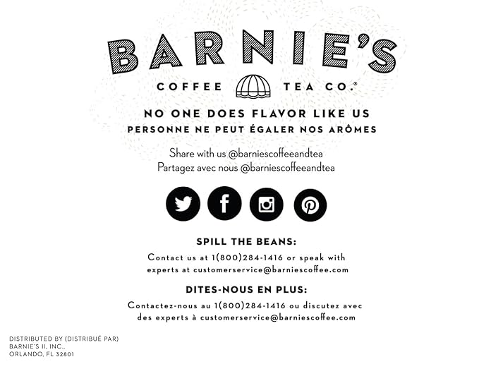 BARNIE'S COFFEE TEA CO. Single Serve K cups for Keurig Brewers Medium Roast Arabica Coffe Beans Decaf Santa's White Christmas 22 Count (Pack of 4)