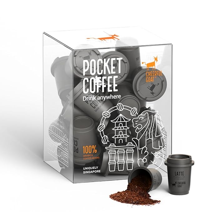CheerfulGoat Instant Cold Brew Coffee – Speciality Javy Coffee Extract 100% Arabica Freeze-Dried No Sugar No Additives Low Acid Healthy for Iced &amp Hot Coffee Singapore Coffee 15 Servings