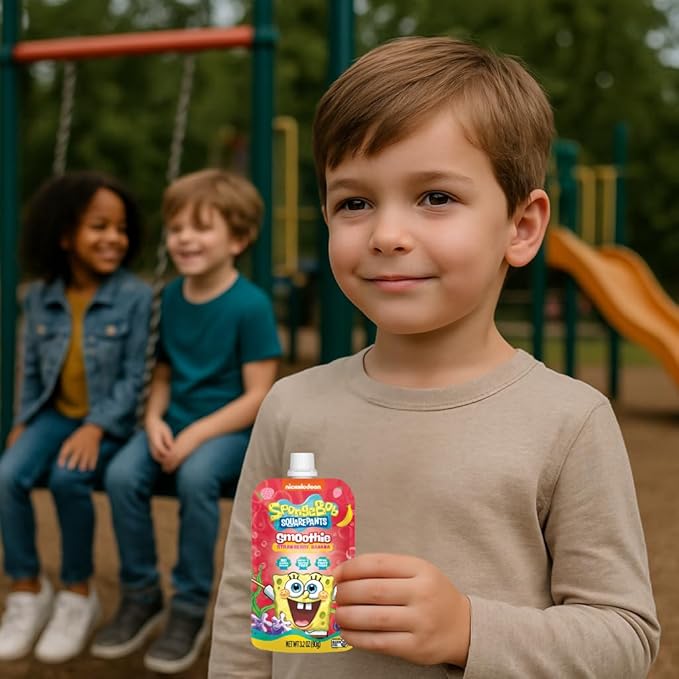 SpongeBob Squarepants Strawberry Banana Bliss Fruit Smoothie Purée – Dive Into Deliciousness!
