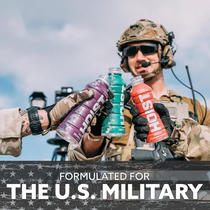 HOIST Premium Military Hydration Electrolyte Drink Powerful IV-Level Hydration Clinically Proven Performance Drink Dragon Fruit 16 Fl Oz (Pack of 12)