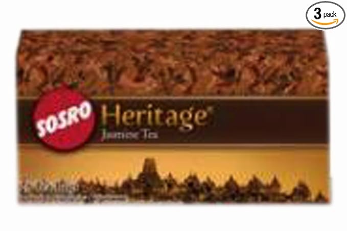Heritage Jasmine Tea (Teh Celup Sosro / 25-ct) - 1.76oz (Pack of 3)