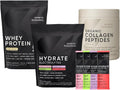 Sports Research Organic Collagen Peptides (Unflavored - 30 Servings) Hydrate Electrolytes Powder Packets (Variety Pack - 16 Servings) and Whey Protein Isolate (Vanilla Flavor - 26 Servings)