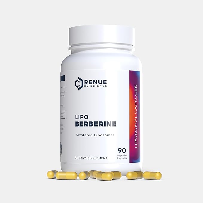 Renue By Science Berberine | 90 Berberine Supplement Capsules - 250mg Berberine per Serving | Bioavailable Formula for Increased Absorption | Non-GMO &amp Allergen Free | Manufactured in The USA