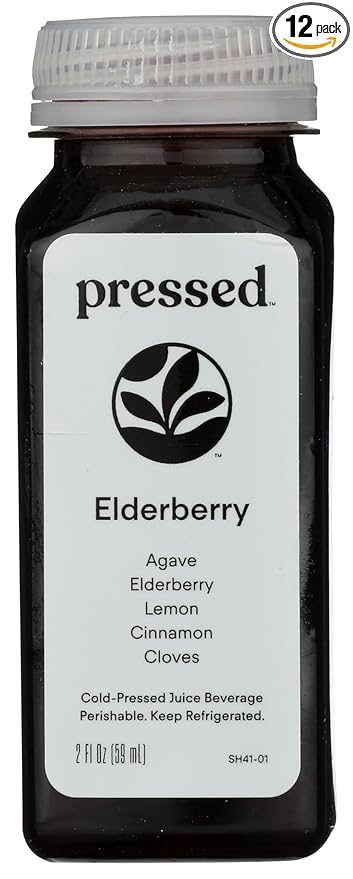 Pressed Juicery Elderberry Shot 2 Fl Oz (Pack Of 12)