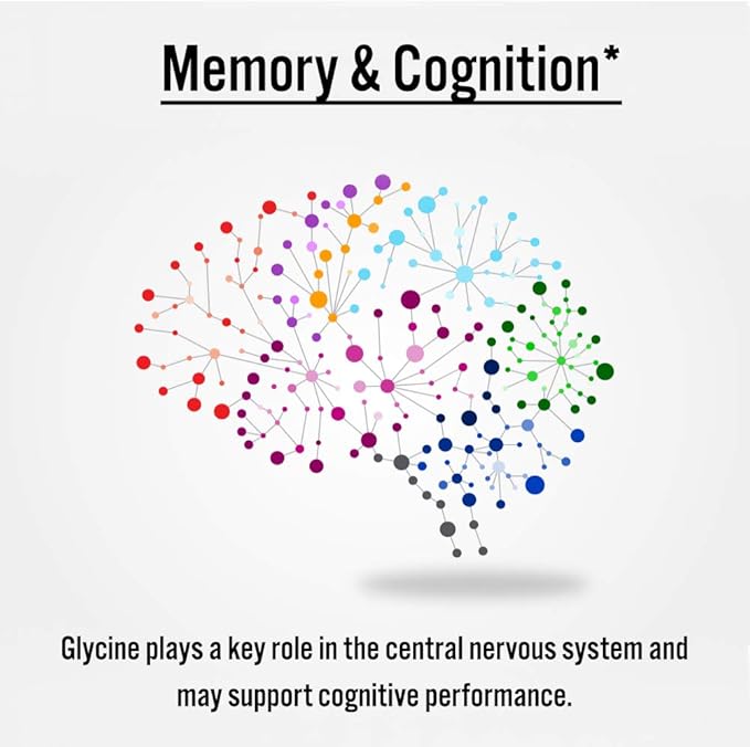 Glycine Powder (2 lbs) - Promotes Restful Sleep Muscle Energy and Strength Memory and Cognition Support (Resealable Bag)