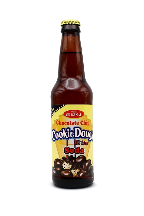 Generic Rocket Fizz Cookie Dough Soda Variety Pack| 12 Pack of 4 Unique Flavors of Soda Pop with Real Cane Sugar | 12 oz Glass Bottles in a Mixed 12 Pack Sampler with Crazy Soda Pop Bottle Opener