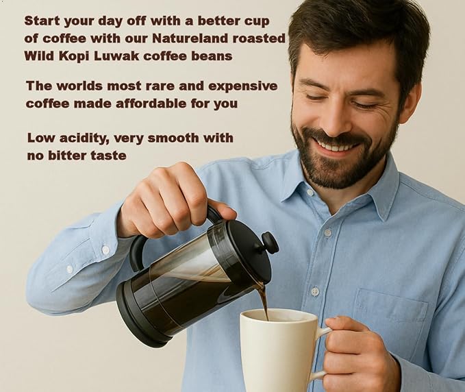 Gate to Nature Wild Civet Arabica Beans Dark Roast 10oz Freshly Made Gourmet Kopi Luwak Coffee Gifts (Gold Label) Luxury Kopi Luwak Coffee Beans Sourced from the best regions of Vietnam Ethically pr
