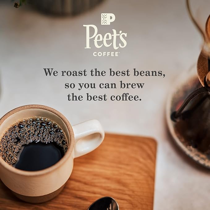 Peet's Coffee Keurig K-Cup Pods Variety Pack 100% Arabica Coffee - Major Dickason's Blend Big Bang French Roast Café Domingo Organic Alma De La Tierra House Blend 60 CT (6 Boxes of 10 Pods)