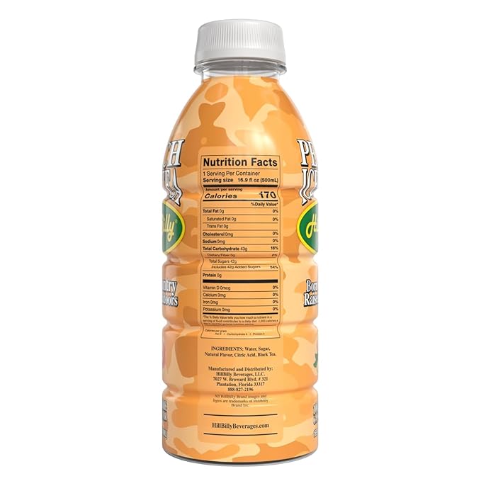 HillBilly Iced Teas and Lemonades Peach Iced Tea 6 Count