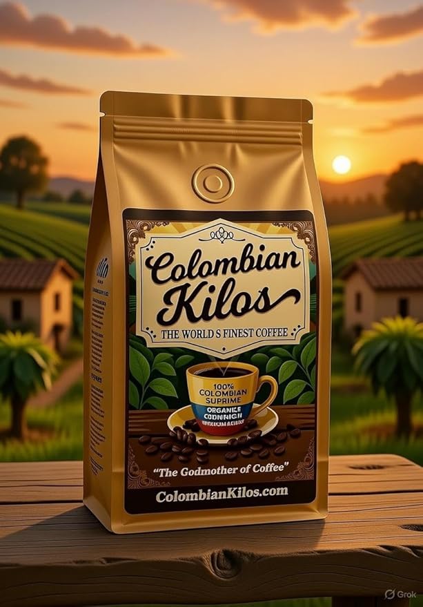 Colombian Kilos Premium Ground Coffee 12oz | 100% Colombian Arabica Medium Roast | High Altitude Microclimate Coffee | Smooth Rich Flavor | 340g