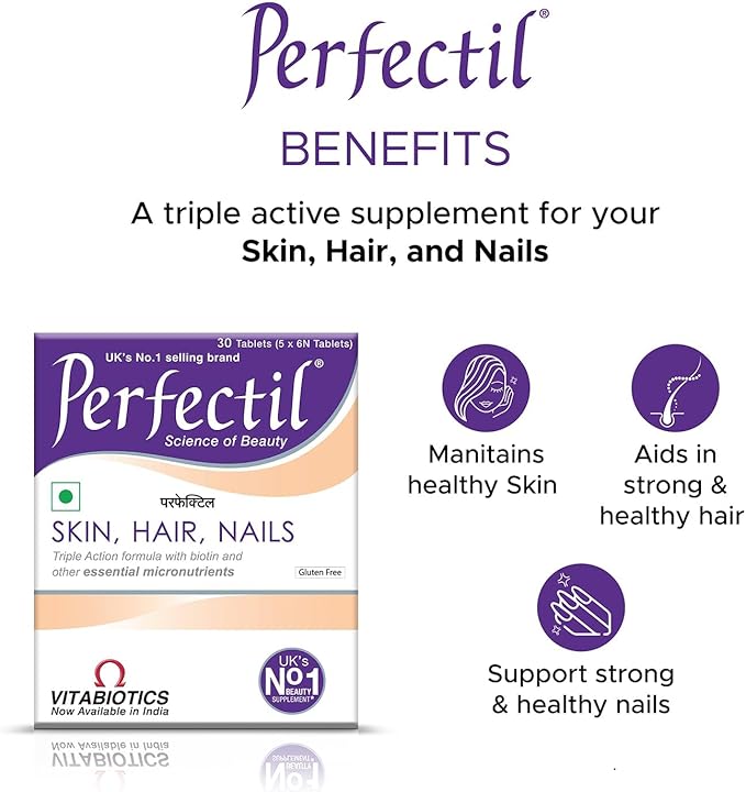 Supplements for Hair Skin and Nails for Men &amp WomenPacked with Biotin and Grape Seed Extract for Radiant and Younger-Looking Skin Stronger Nails | 30 Tablets (Pack of 3)