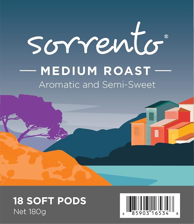 Wolfgang Puck Coffee Sorrento Blend Medium Roast 9.5 Gram soft Pods 18 Count (Pack of 3)