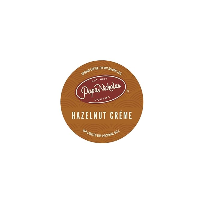 PapaNicholas Coffee Single Serve Coffee Cups Fits Keurig K Cup Brewers Hazelnut Creme (12 Count of 0.35 oz Pods) 4.2 oz Pack of 3