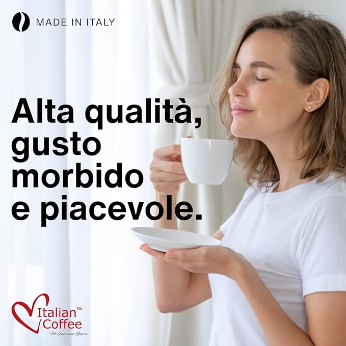 ITALIAN COFFEE Espresso pods compatible with Nespresso Original machines Aluminum Organic capsules (The Michelangelo aluminum 100 count (Pack of 1))