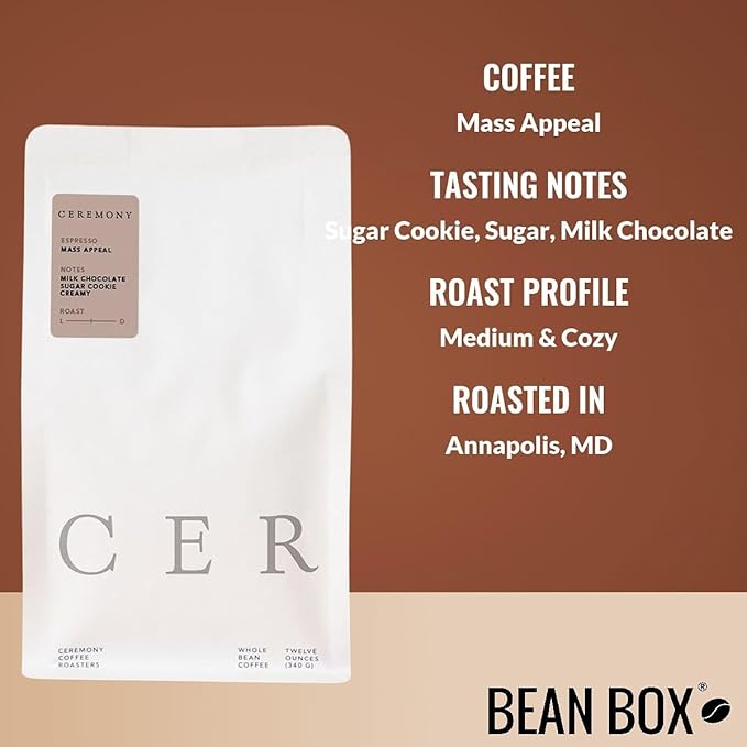 Bean Box Sampler - Roasted by Ceremony Roasters 3-Pack Whole Bean Coffee Gourmet Coffee