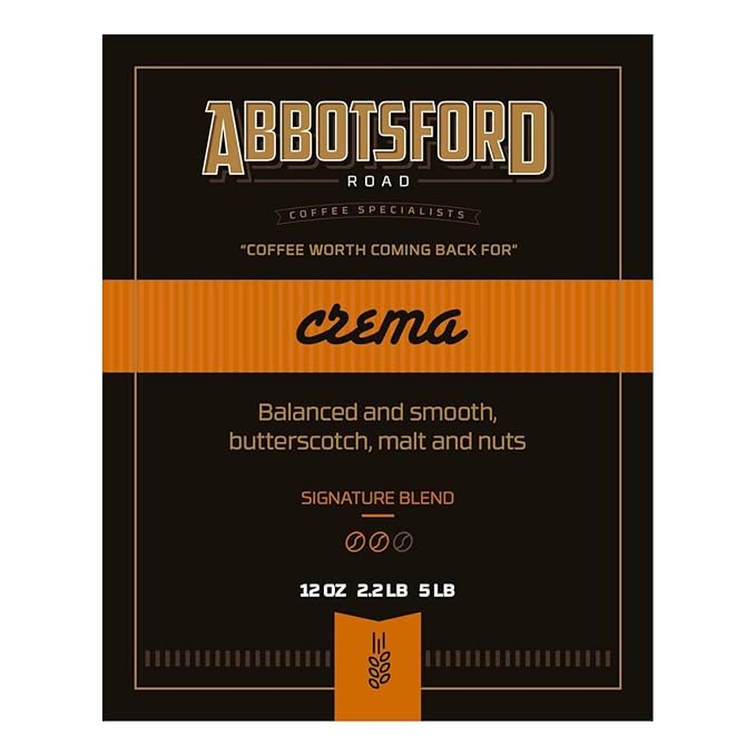 Abbotsford Road - Specialty Coffee Variety Pack Espresso Gourmet Roasted Coffee Beans Ideal for Cold Brew Drip Aeropress Pour Over or Percolator Includes Two 12oz Bags (Crema | La Mattina Whole