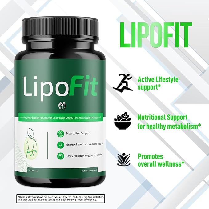 (2 Pack) Lipo Fit Capsules Official Lipo Fit Pills with All Natural Ingredients Advanced Overall Health &amp Wellness Vitamin Supplement Formula for Maximum Strength Multivitamin Support (120 Capsu