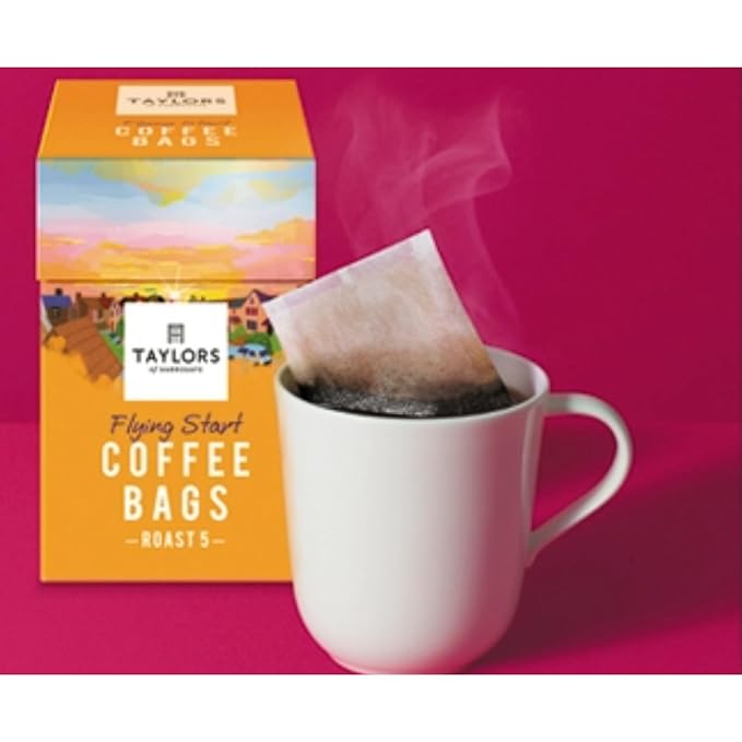Taylors of Harrogate Flying Start Coffee Bags (10 Enveloped Bags Per Pack x 3 Packs = 30 Coffee Bags)