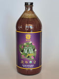Organic Only ACAI 100% Pure Juice 32oz (1qt) Vitamin Antioxidant &amp Omega Rich Liquid Fruit Puree 30g of Whole Superfruit Per Serving Gluten-Free Vegan Non GMO in GLASS Bottle AYSFH