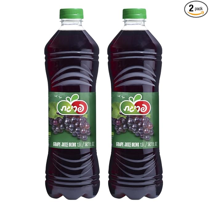 Kosher Prigat Grape Flavored Juice Blend Drink 1.5 L Pack of 2