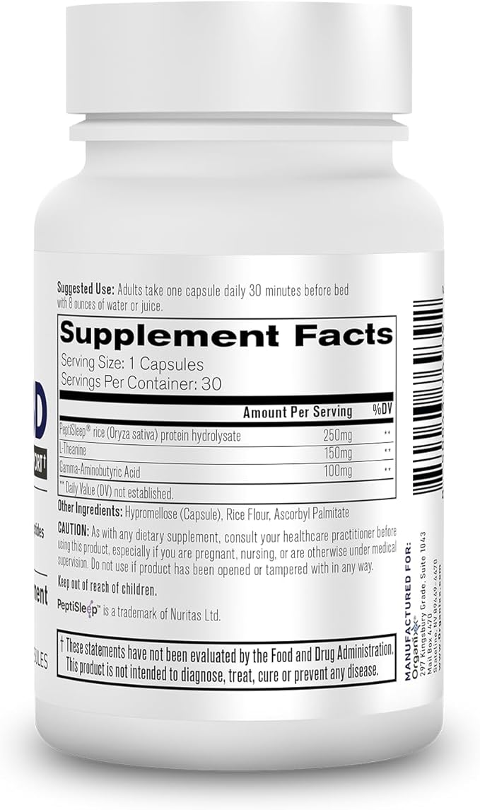 Organixx Clean Sleep 3D Melatonin Free Sleep Supplement with L Theanine GABA and Peptides to Promote Relaxation and Sleep Support Vegan Formula Dairy Soy &amp Gluten Free Non GMO 30 Capsules