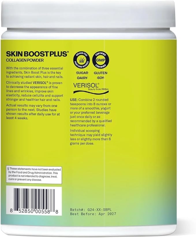 Sparkle Wellness Skin Boost Plus (No Flavor) [50-Serves] &amp Bone Mineral Boost (No Flavor) [30-Serves] | Collagen with VERISOL and FORTIBONE to Improve Skin Hair &amp Nail Health &amp Support Bo