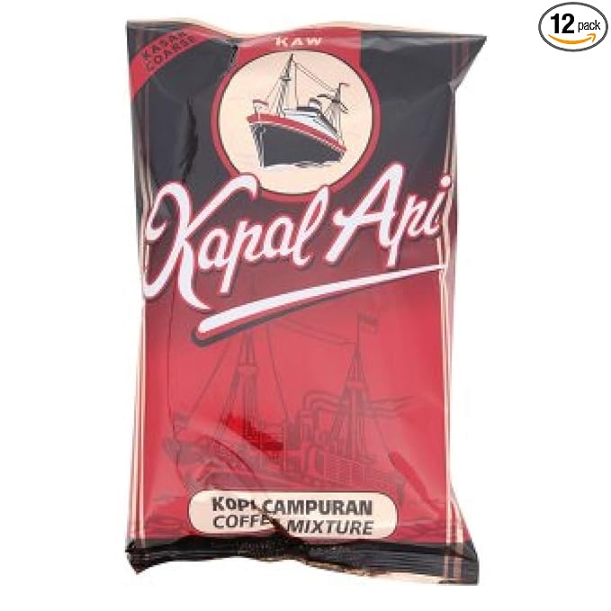 Kaw Kapal Api Coarse Coffee Mixture 200g (12 Pack)