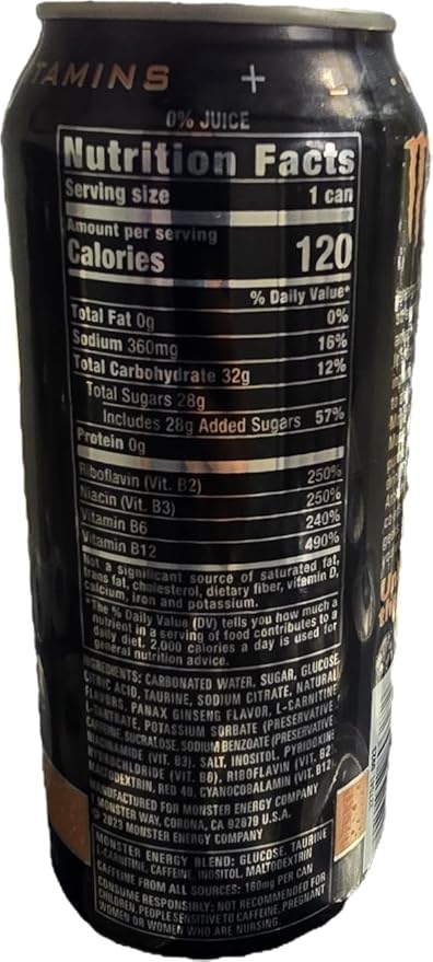 Monster Reserve Peaches N' Cream Energy Drink 16 fl oz Pack of 24 Cans