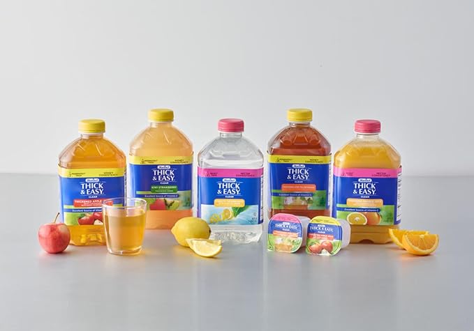 Thick &amp Easy Clear Thickened Cranberry Juice Cocktail Flavored Drink Nectar Consistency 46 fl oz (Pack of 2)