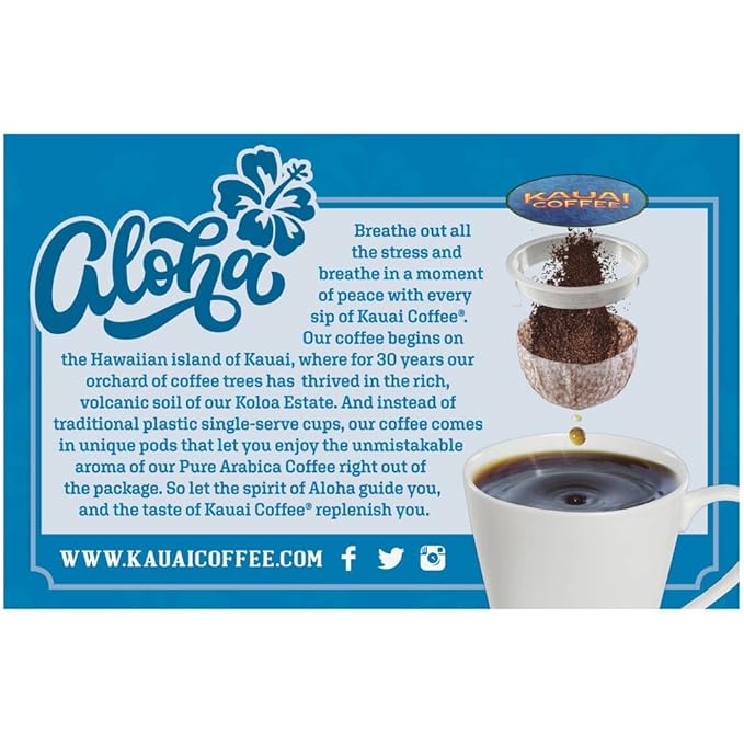 Kauai Coffee Island Sunrise Mild Roast Single Serve Cups 36 Count