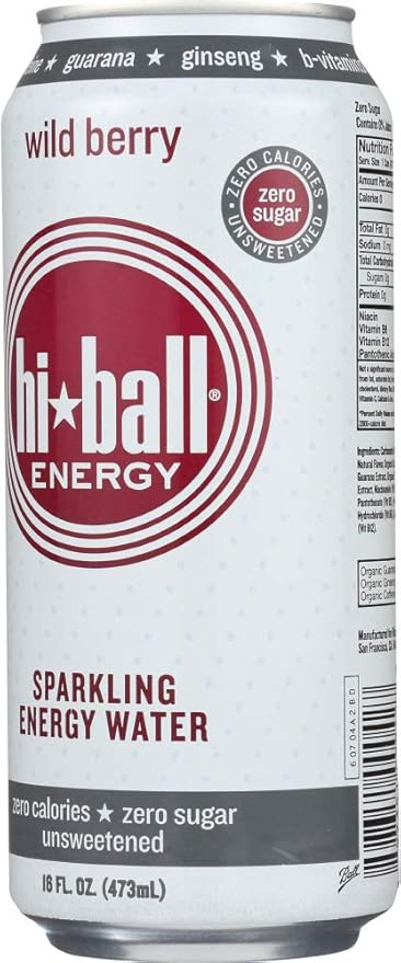 Hiball Energy Sparkling Water - Wild Berry - 12 Per Case