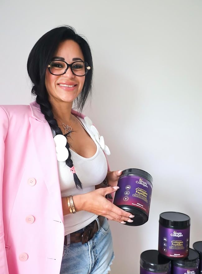 Simply Collagen® Hydrolyzed Collagen Peptides Powder – Grass-Fed Unflavored Type I &amp III – Supports Hair Skin Nails Bones &amp Joints – 41 Servings