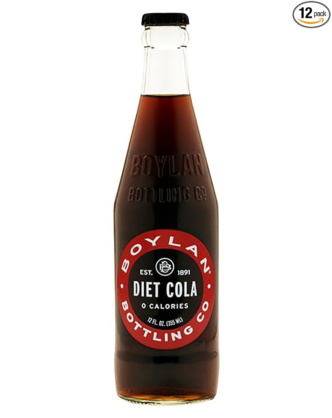 Boylan Diet Soda Cane Cola 12 fl oz 12 Count