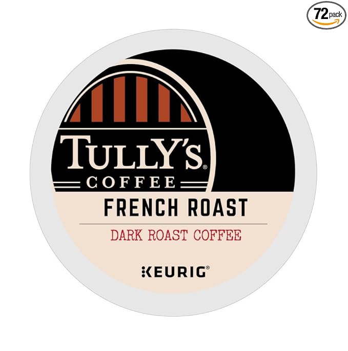 Tully's Coffee French Roast Extra Bold K-Cup for Keurig Brewers 72 Count