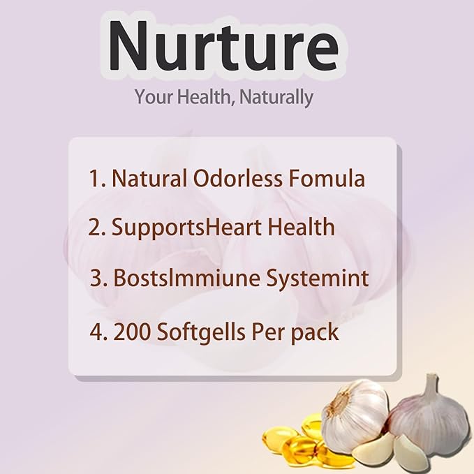 Primus Aged Garlic Extract 7500mg Odorless –200 Softgels | Organic Non-GMO Gluten-Free | Daily Immune for Adults(1pcs)