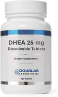 Douglas Laboratories DHEA 25 mg Dissolvable Tablets | Supports Immune Health Brain Bones Metabolism and Lean Body Mass* | 120 Tablets