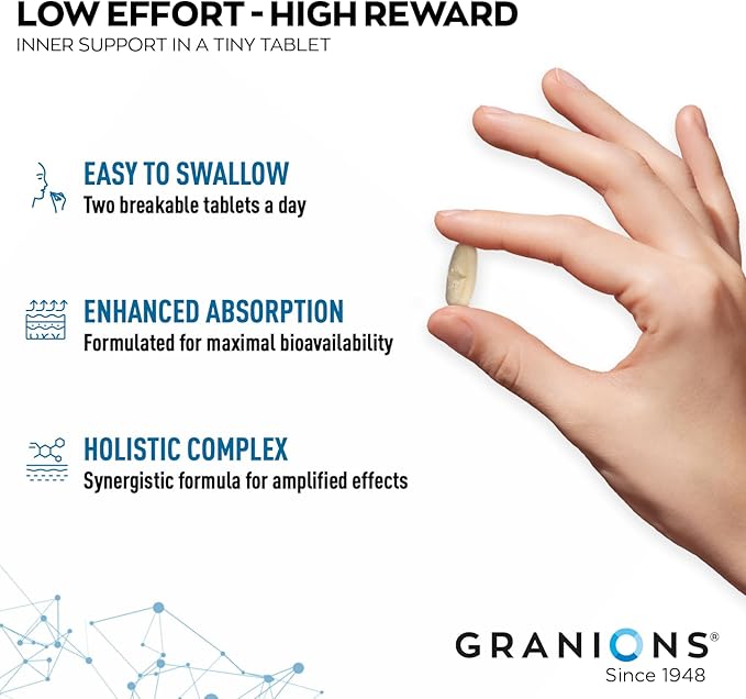 Granions Marine Collagen Pills – 2000mg Hydrolyzed Marine Collagen Peptides Hyaluronic Acid Vitamin C Calcium Magnesium – Skin Hair Nails Pro Aging Hyaluronic Acid Supplements – 180 Tablets