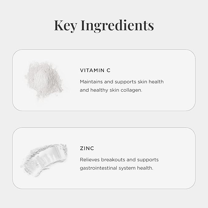 JSHealth Vitamins Skin and Digestion Formula Skin Vitamins | Clear Skin Supplement with Zinc for Acne | Acne Supplements for Clear Healthy Skin | Acne Treatment for Teens and Adults | 120 Count