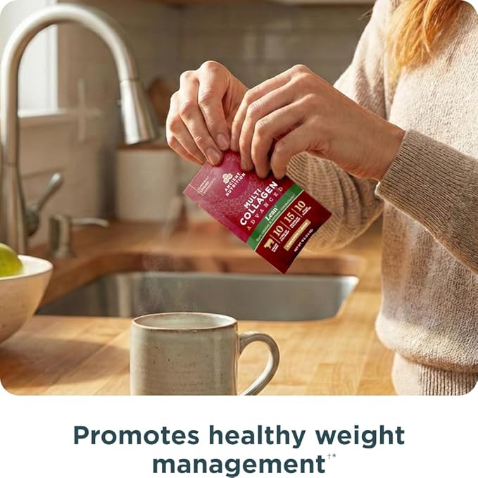 Ancient Nutrition Advanced Hydrolyzed Collagen Peptides Powder Protein Lean with Probiotics and Vitamin C Cinnamon for Women &amp Men Supports Healthy Weight Management &amp Muscle Building 8 Pa