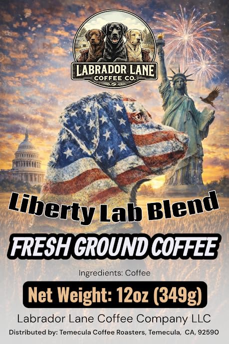 Liberty Lab Blend (Citrus and Caramel Flavored Coffee) - Small Batch Hand Crafted Coffee - 12oz